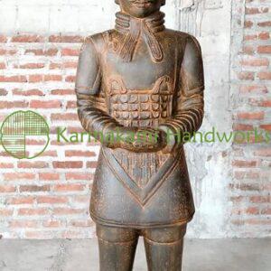 Chinese Warrior Standing 150 cm. / Rust